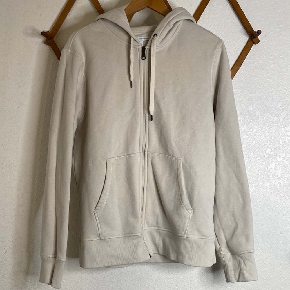 NWOT Amazon Essentials Full Zip Hoodie Medium Cream